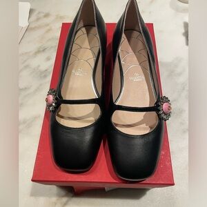 Valentino Women's Black Leather Heels ballet flats